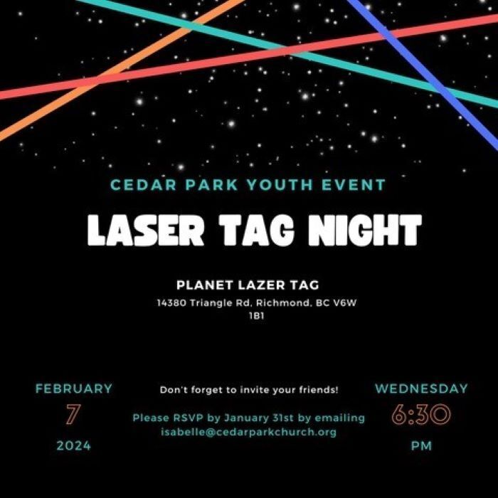 Invite kids to CPC Youth Event Laser Tag